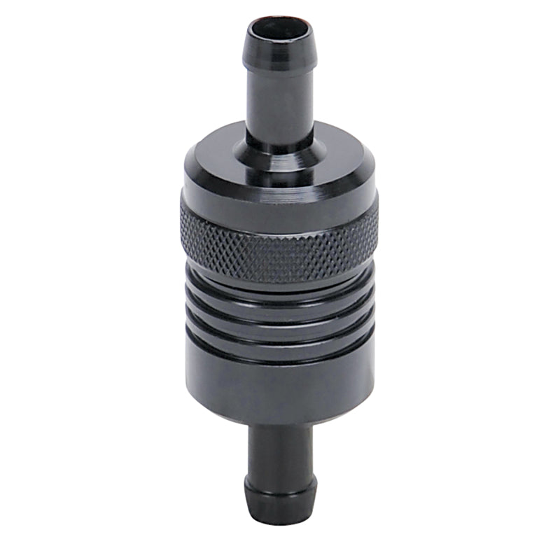 Russell Performance Black Street Fuel Filter (3in Length 1-1/8in diameter 3/8in inlet/outlet) Fuel Filters Russell