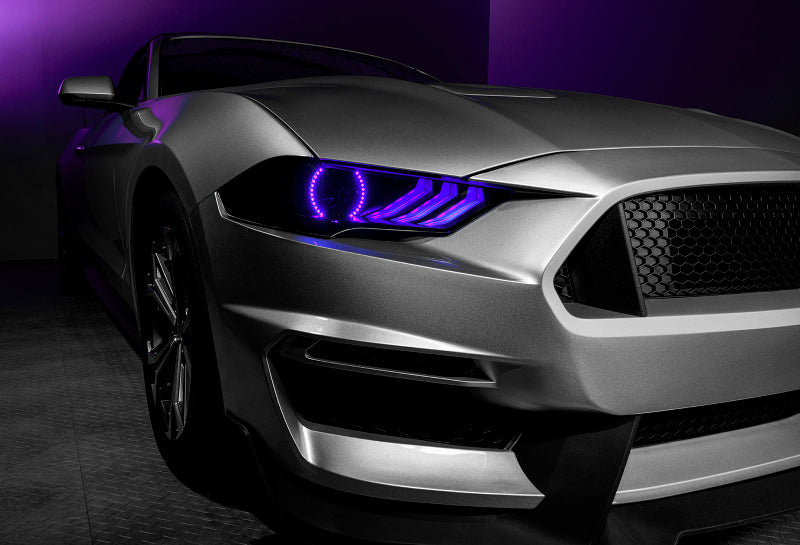 Oracle Lighting 18-23 Ford Mustang Dynamic ColorSHIFT LED Headlights - Black Series Headlights ORACLE Lighting