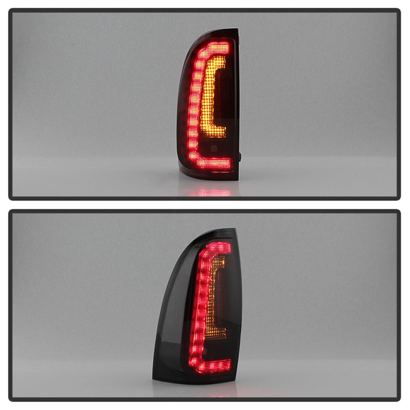 Spyder 05-15 Toyota Tacoma LED Tail Lights (Not Compatible w/OEM LEDS) - Smoke ALT-YD-TT05V2-LB-BSM Tail Lights SPYDER