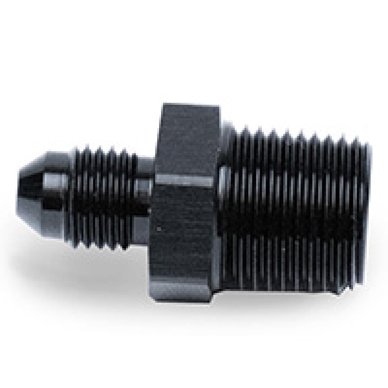 Snow Performance 3/8in NPT to 4AN Straight Water Fitting (Black) Fittings Snow Performance