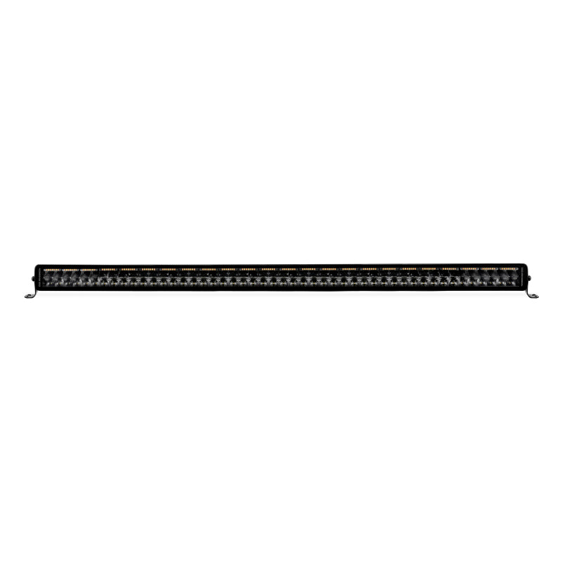 Go Rhino Universal Blackout Combo Series 50in Double Row LED Light Bar w/ Amber Lighting - Black Bed Racks Go Rhino