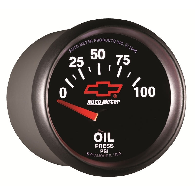Autometer Oil Pressure 2-1/16, 0-100 PSI - Red Bowtie Gauges AutoMeter