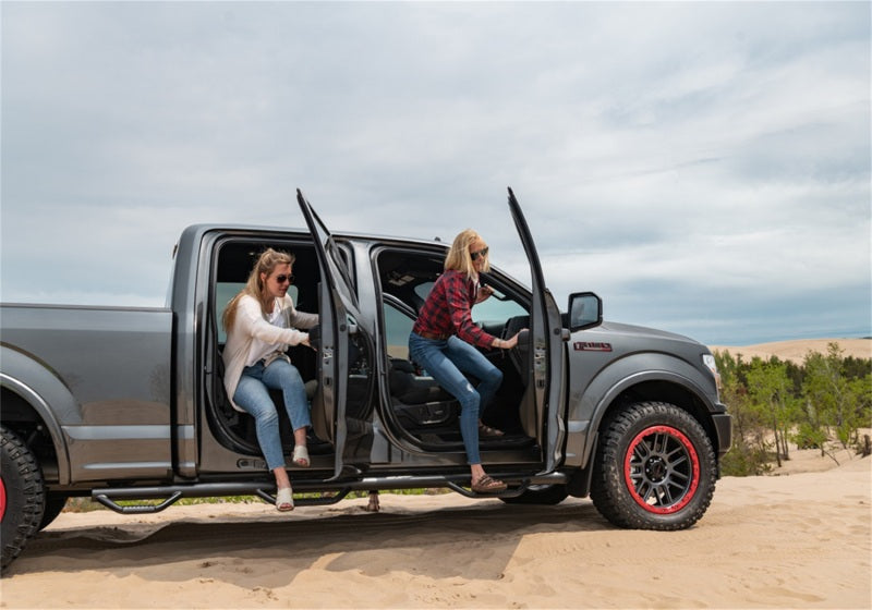 N-Fab Nerf Step 99-16 Ford F-250/350 Super Duty SuperCab 6.75ft Bed - Tex. Black - Bed Access - 3in Side Steps N-Fab