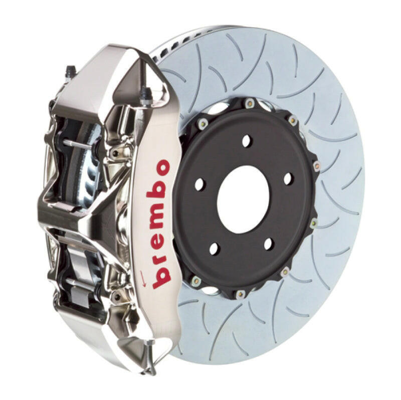 Brembo 22+ WRX Front GTR BBK 6 Piston Billet350x34 2pc Rotor Slotted Type-3- Nickel Plated Brake Kits - Performance Slot Brembo