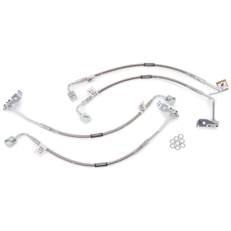 Russell Performance 07-08 Jeep Wrangler JK Stock Height to 1in Lift Brake Line Kit Brake Line Kits Russell