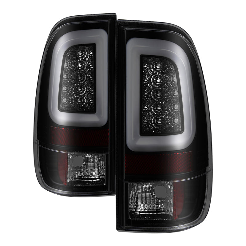 Spyder 97-03 Ford F150 Stylsd. F250 V3 Lght Bar LED Tail Lights - Blk Smk ALT-YD-FF15097V3-LBLED-BSM Tail Lights SPYDER