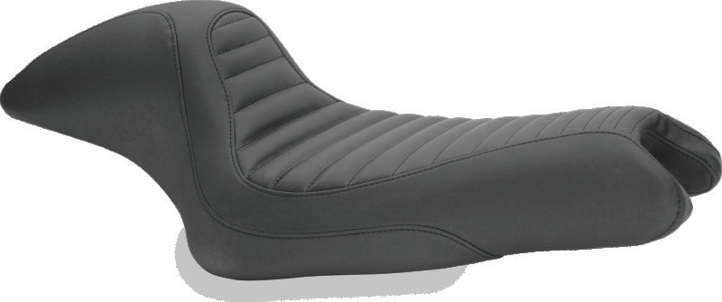Mustang 04-21 Harley Sportster Cafe Solo Seat - Black Solo Motorcycle Seats Mustang Motorcycle