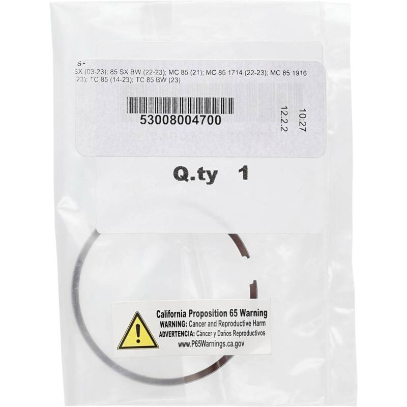 Vertex Piston 03-24 KTM 85 SX 85cc Repl Ring for Cast Race Evolution Pistons - Single Nitride 08mm Piston Sets - Powersports Vertex Pistons