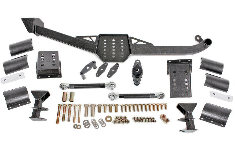 BMR 93-02 F-Body Body Mount Watts Link - Black Hammertone Diff Braces BMR Suspension
