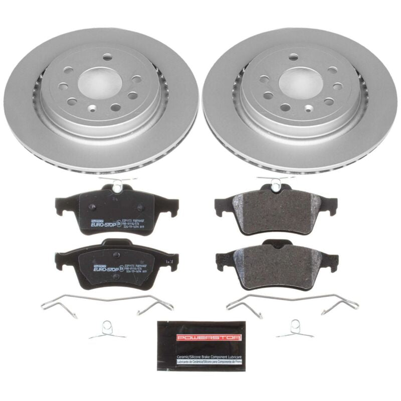 Power Stop 03-11 Saab 9-3 Rear Euro-Stop Brake Kit Brake Kits - OE PowerStop