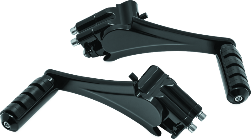 Kuryakyn Adjustable Passenger Pegs With Small ISO Pegs 10 and Up Black Footpegs Kuryakyn