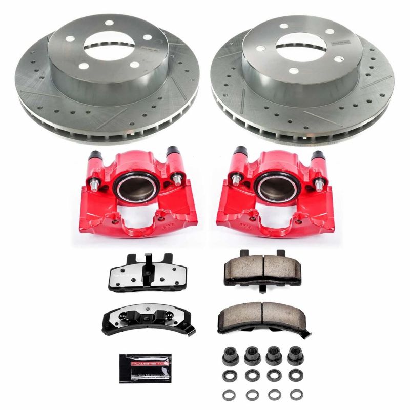 Power Stop 90-02 Chevrolet Astro Front Z36 Truck & Tow Brake Kit w/Calipers Brake Kits - Performance D&S PowerStop