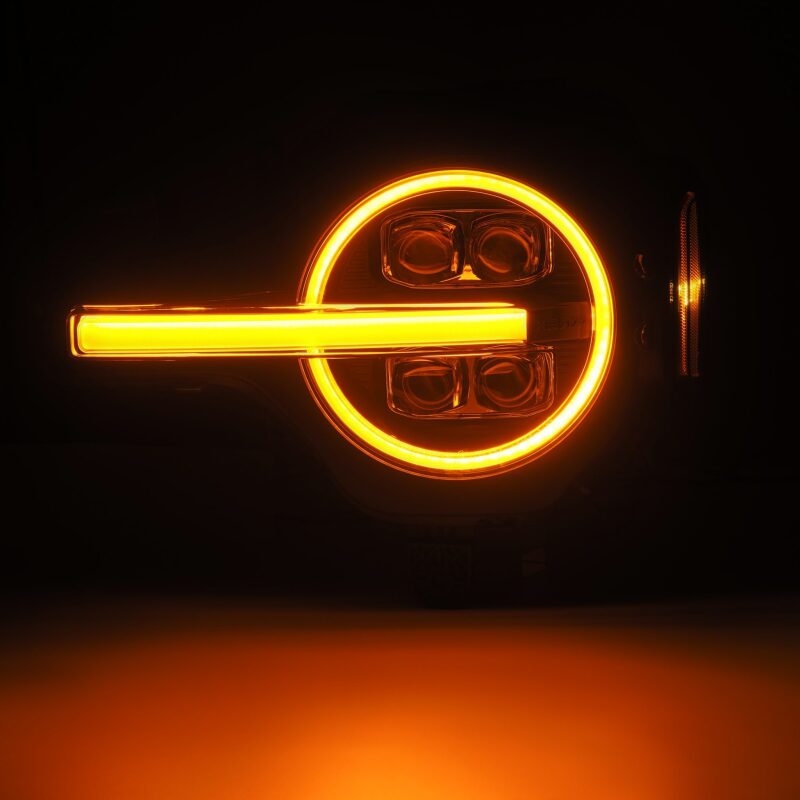 AlphaRex 21-23 Ford Bronco NOVA LED Proj Headlights Alpha-Black w/Activ Light/Seq Signal/DRL Headlights AlphaRex