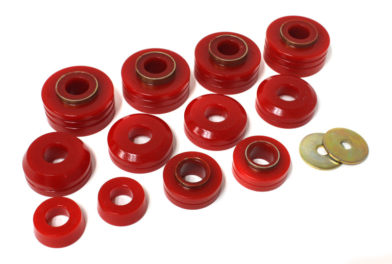 Energy Suspension Fd 4Wd Body Mounts - Red Bushing Kits Energy Suspension