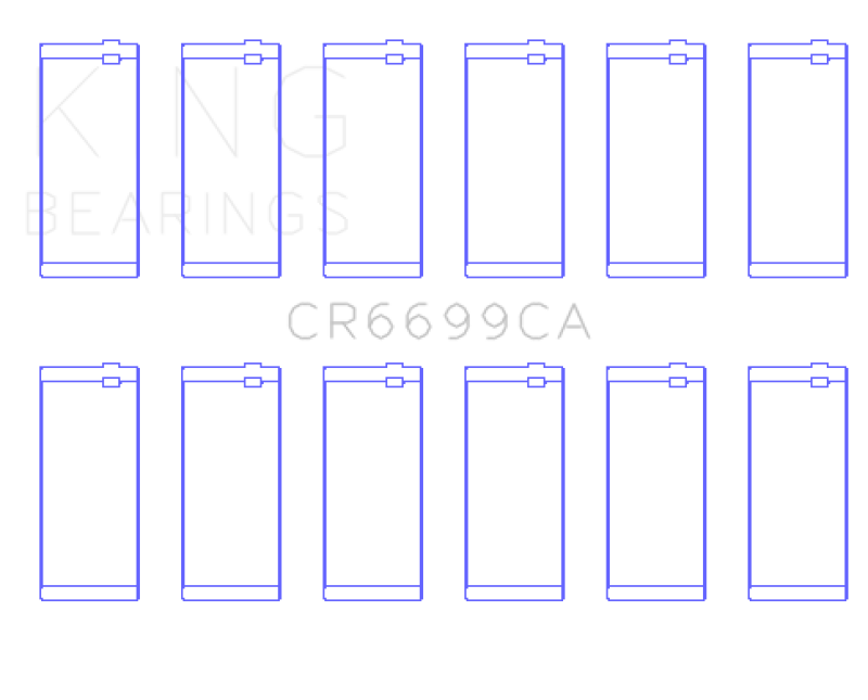 King Engine Bearings Dodge Cummins B-Series L6 (Size Standard) Connecting Rod Bearing Set Bearings King Engine Bearings