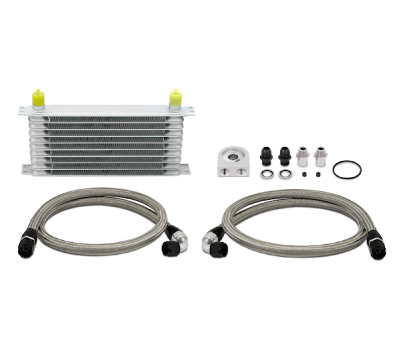 Mishimoto Universal 10 Row Oil Cooler Kit (Metal Braided Lines) Oil Coolers Mishimoto