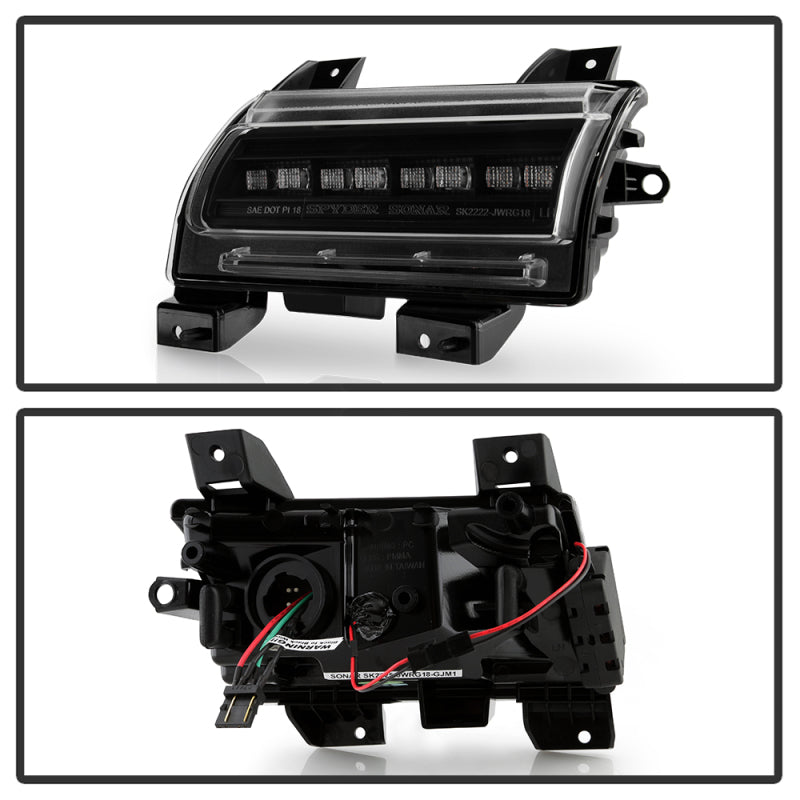 Spyder 18-20 Jeep Wrangler Front Fender LED Lights - Black (CCL-YD-JW18-SEQ-BK) Tail Lights SPYDER