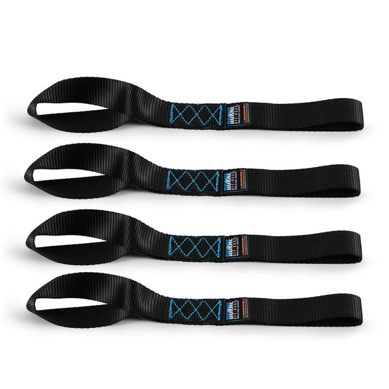 Borne Off-Road Soft Loop Tie-Down Straps (4-Pack) Black Cargo Tie-Downs Borne Off-Road