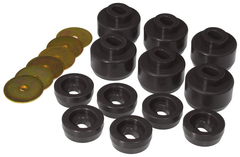 Prothane 07-14 Chevy Silverado Body Mount 12 Bushing Kit - Black Bushing Kits Prothane