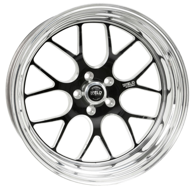 Weld S77 20x16 / 5x4.75 BP / 6.3in. BS Black Wheel (High Pad) - Non-Beadlock Wheels - Forged Weld