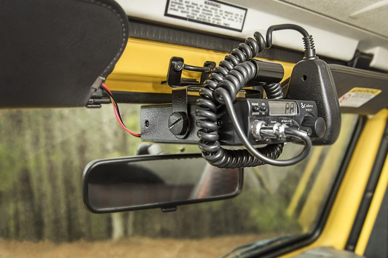 Rugged Ridge CB Radio Mount Windshield 97-02 Jeep Wrangler TJ Interior Lighting Rugged Ridge