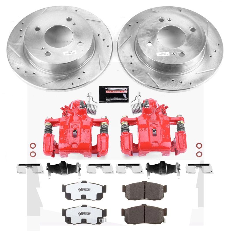 Power Stop 99-01 Infiniti G20 Rear Z26 Street Warrior Brake Kit w/Calipers Brake Kits - Performance D&S PowerStop