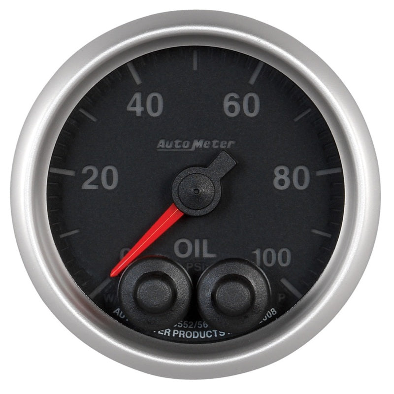 Autometer Elite 52mm Oil Pressure Peak and Warn Gauge w/ Electonic Control Gauges AutoMeter