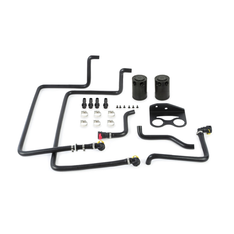 Mishimoto 15-16 Ford F-150 EcoBoost 3.5L Baffled Oil Catch Can Kit - Black Oil Catch Cans Mishimoto