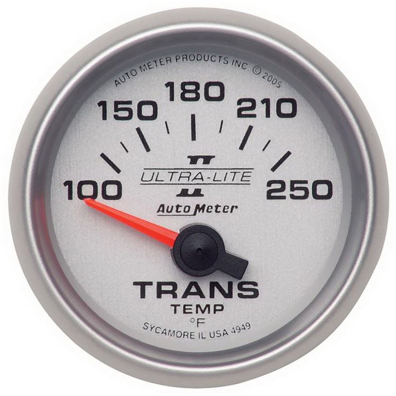 Autometer Ultra-Lite II 52mm 100-250 Deg F Short Sweep Electric Transmission Temperature Gauge Gauges AutoMeter