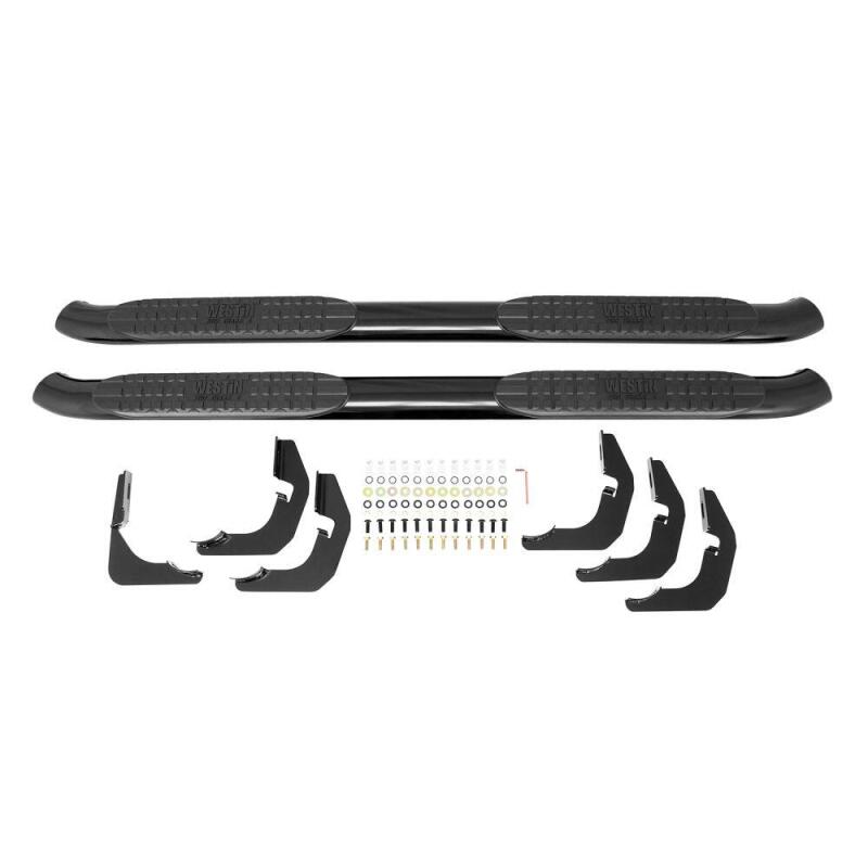 Westin 2007-2018 Toyota Tundra CrewMax PRO TRAXX 4 Oval Nerf Step Bars - Black Nerf Bars Westin