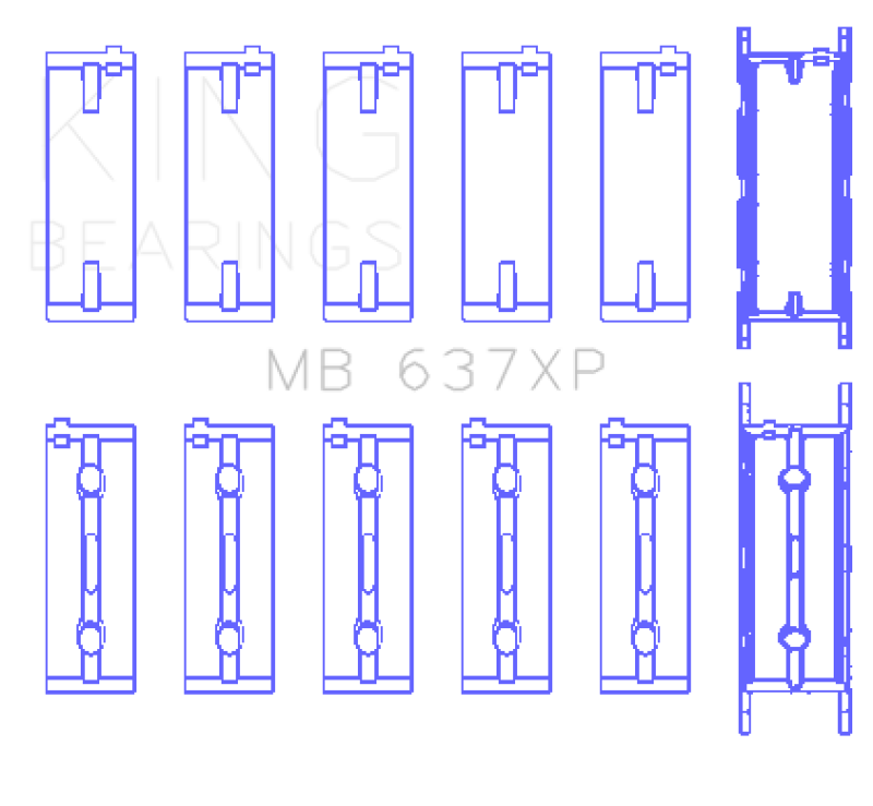 King Engine Bearings BMW S85B50A Crankshaft Performance Main Bearings (Size STDX) Bearings King Engine Bearings
