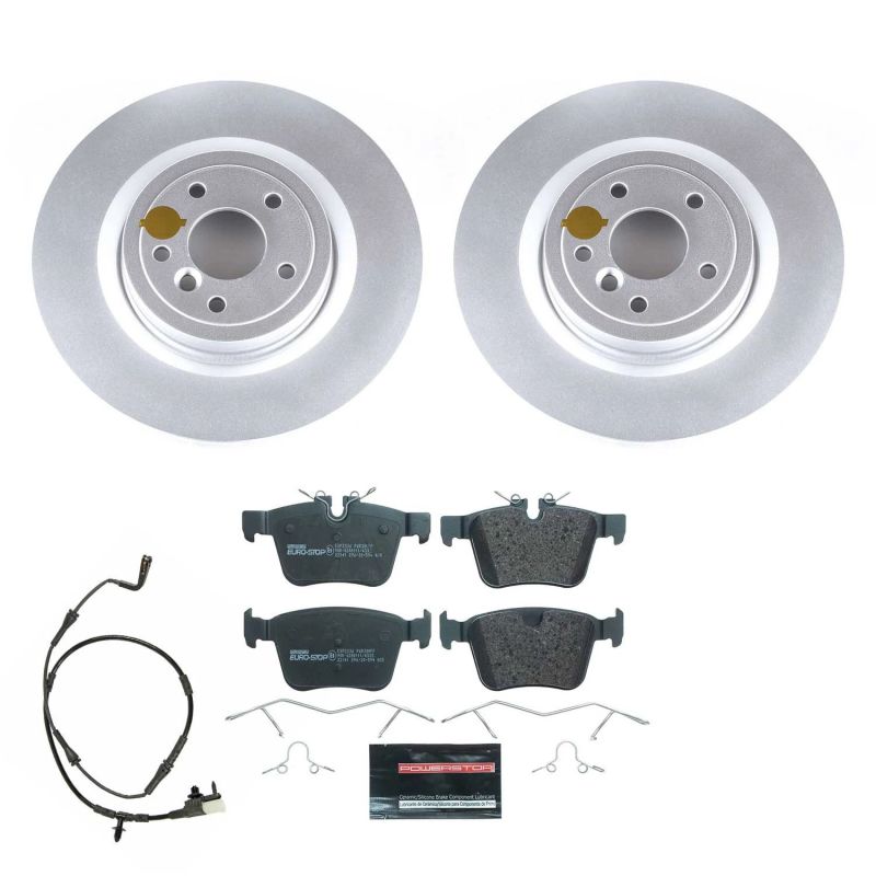 Power Stop 17-20 Jaguar XE Rear Euro-Stop Brake Kit Brake Kits - OE PowerStop