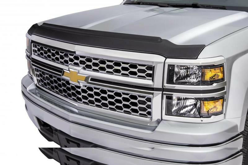 AVS 07-14 Chevy Tahoe Aeroskin II Textured Low Profile Hood Shield - Black Hood Deflectors AVS
