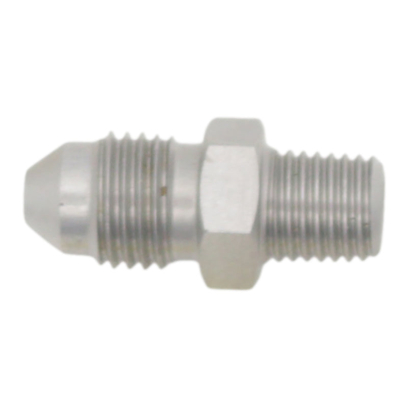 DeatschWerks 3AN Male Flare to 1/16in NPT Male - Anodized Stainless Steel Fittings DeatschWerks