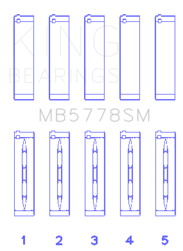 King Engine Bearings Audi/VW 1.8/2.0 TSI/TFSI Main Bearing Set - Size STD Bearings King Engine Bearings