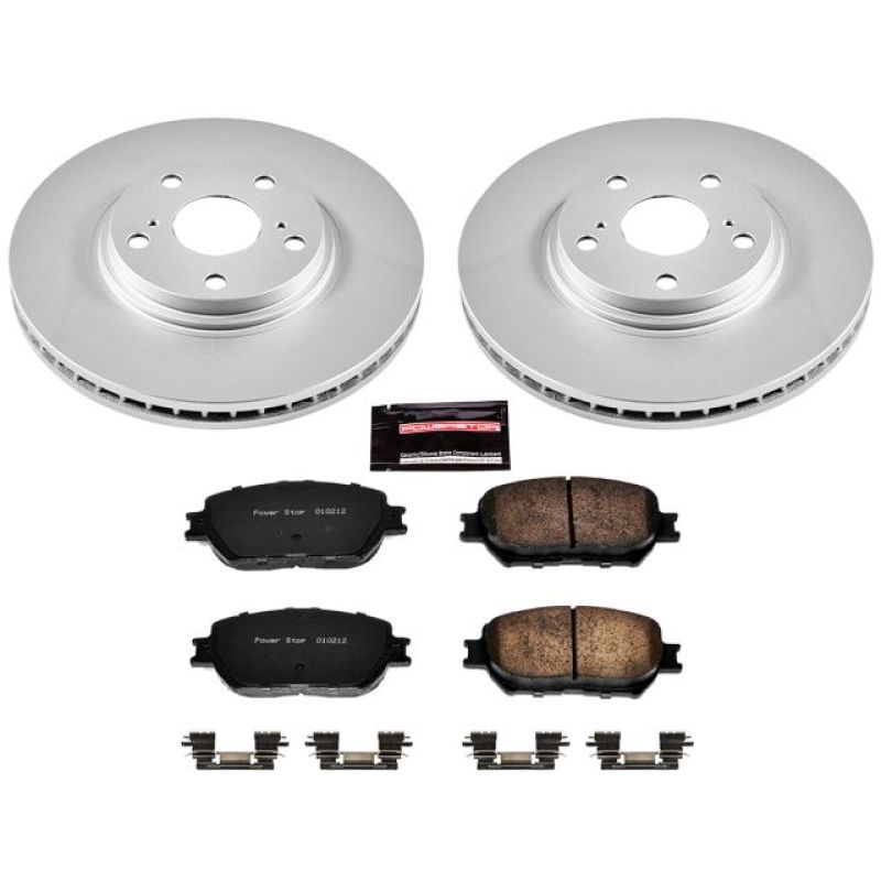 Power Stop 02-04 Toyota Camry Front Z17 Evolution Geomet Coated Brake Kit Brake Kits - Performance Blank PowerStop