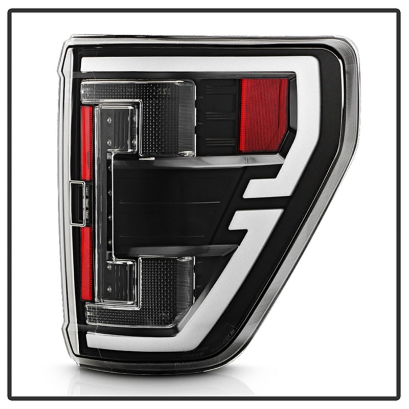 Spyder 21-23 Ford F150 (Halogen w/ Blind Spot) Full LED Tail Lights - Black (ALT-YD-FF15021HALBS-BK) Tail Lights SPYDER