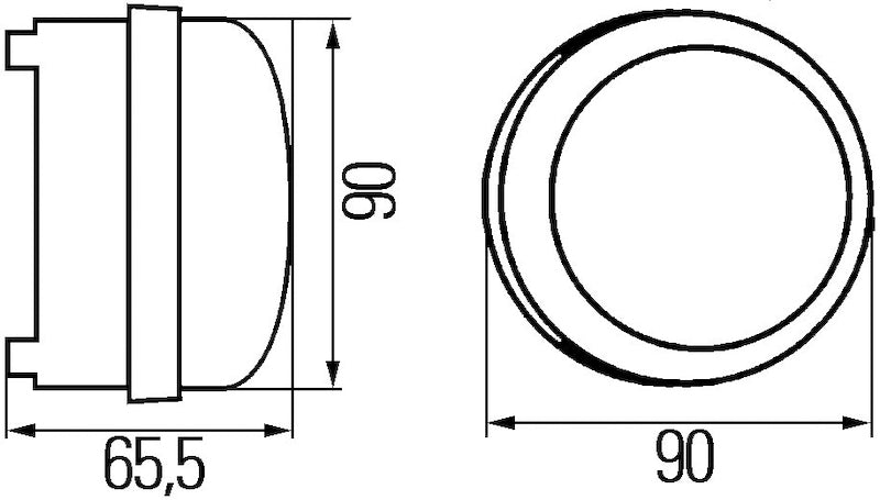 Hella Daytime Running Lamp Lh Md12/24 2Pt Daytime Running Lights Hella