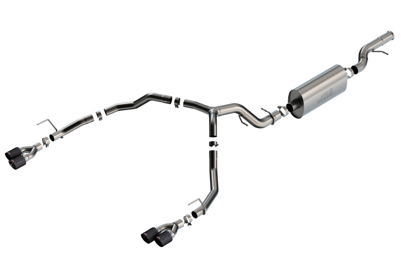 Borla 21-22 Chevrolet Tahoe 6.2L V8 2/4WD 4DR T-304 SS Touring Cat-Back Exhaust w/ Carbon Fiber Tips Catback Borla