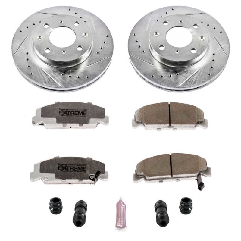 Power Stop 90-00 Honda Civic Front Z26 Street Warrior Brake Kit Brake Kits - Performance D&S PowerStop