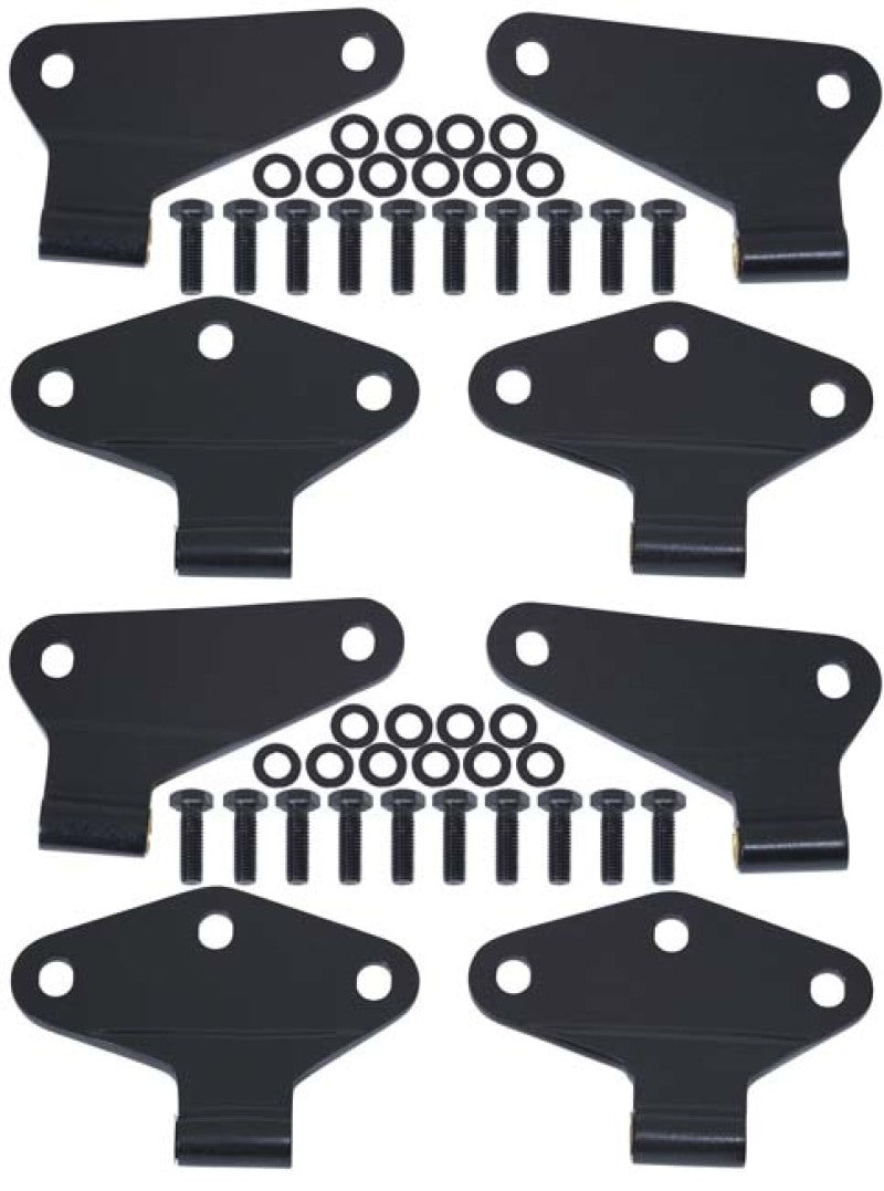 Kentrol 07-18 Jeep Wrangler JK Body Door Hinge Set 8 Pieces 4 Door - Textured Black Doors Kentrol