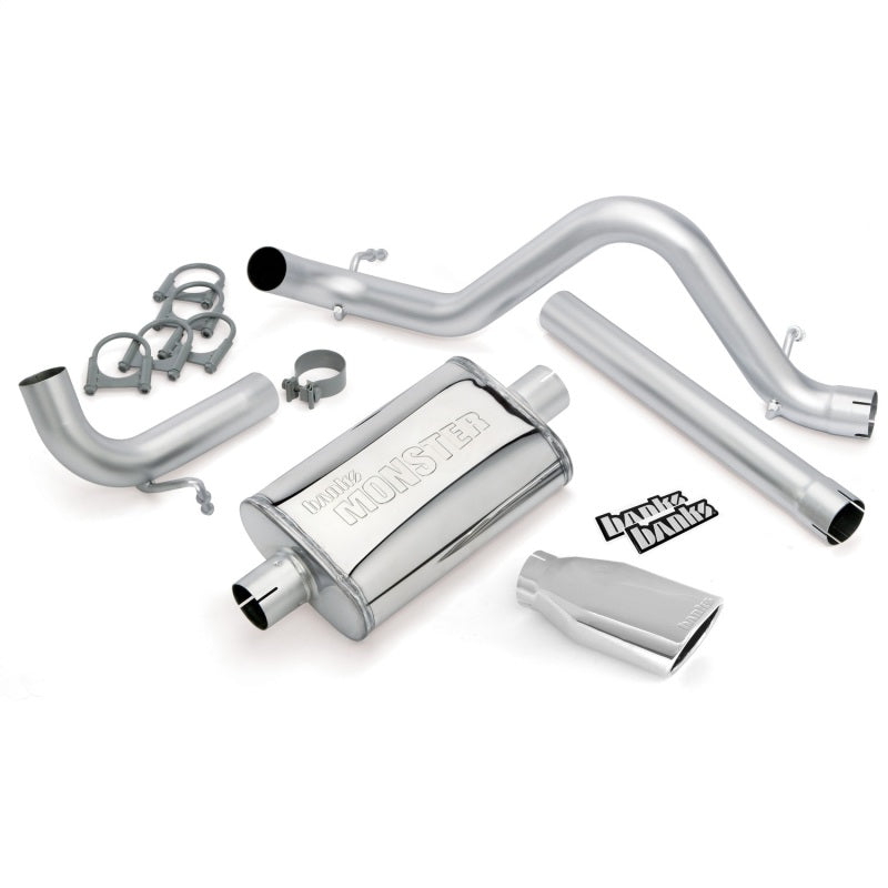 Banks Power 12-15 Jeep 3.6L Wrangler (All) - 4dr Monster Exh Sys - SS Single Exh w/ Chrome Tip Catback Banks Power