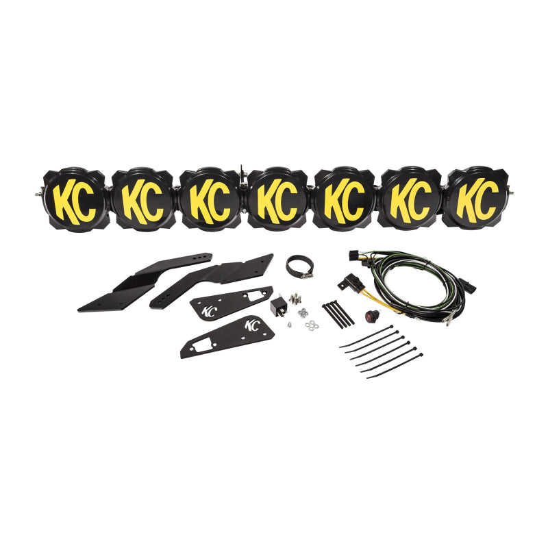 KC HiLiTES Can-Am X3 45in. Pro6 Gravity LED 7-Light 140w Combo Beam Overhead Light Bar System Light Bars & Cubes KC HiLiTES