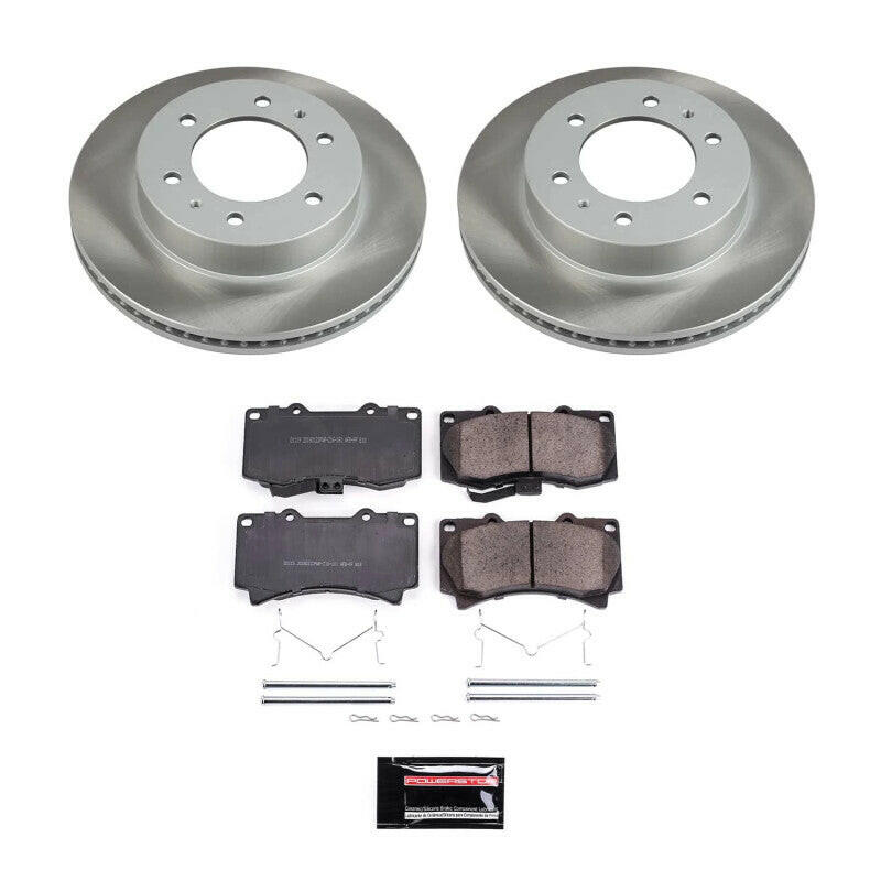 Power Stop 09-10 Hummer H3T Front Semi-Coated Rotor Kit Brake Kits - Performance Blank PowerStop