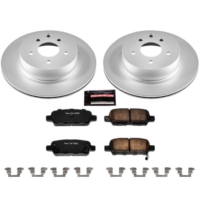 Power Stop 08-12 Infiniti EX35 Rear Z17 Evolution Geomet Coated Brake Kit Brake Kits - Performance Blank PowerStop