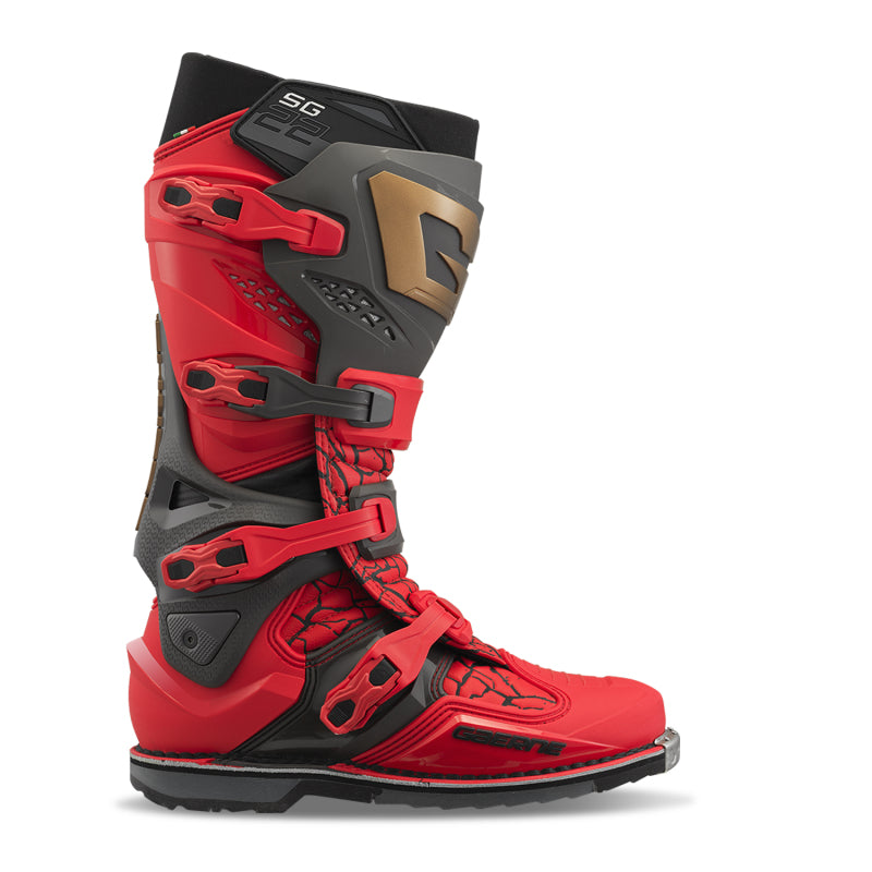 Gaerne SG22 Limited Edition MAGMA MJK LE Boot Deep Black/Fiery Red Size 8 Motorcycle Boots Gaerne