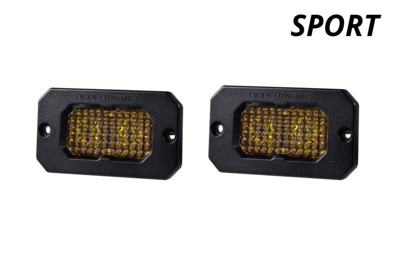 Diode Dynamics Stage Series 2in LED Pod Sport - Yellow Combo Flush ABL (Pair) Light Accessories and Wiring Diode Dynamics