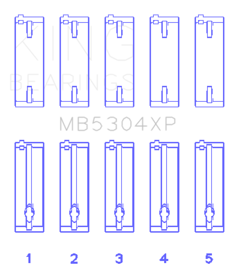 King Engine Bearings Mazda B6/B6-T/ZM/B3/B5 (Size +0.5) Main Bearing Set Bearings King Engine Bearings