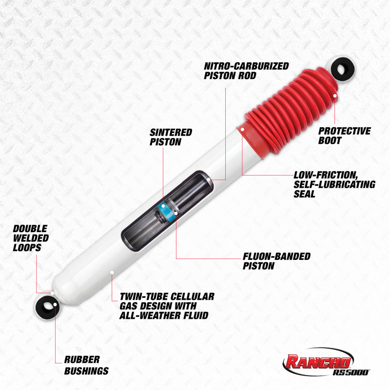 Rancho 18-20 Jeep Wrangler Front RS5000 Steering Stabilizer Steering Stabilizer Rancho