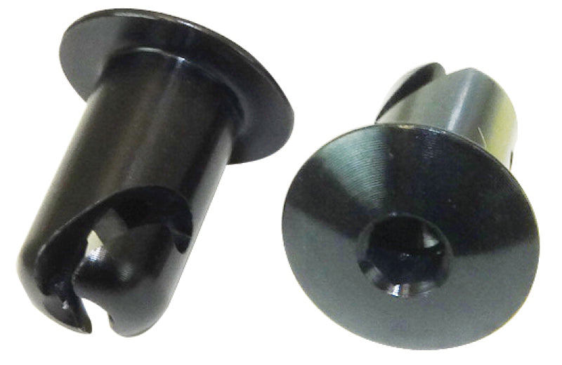 Moroso Quick Fastener - Oval Head - 7/16in x .500in - Aluminum - Black - 10 Pack Fittings Moroso